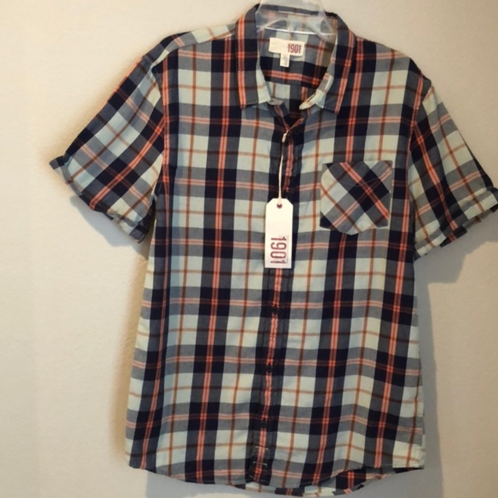 Men’s flannel‎ plaid short sleeve 1901 Shirt